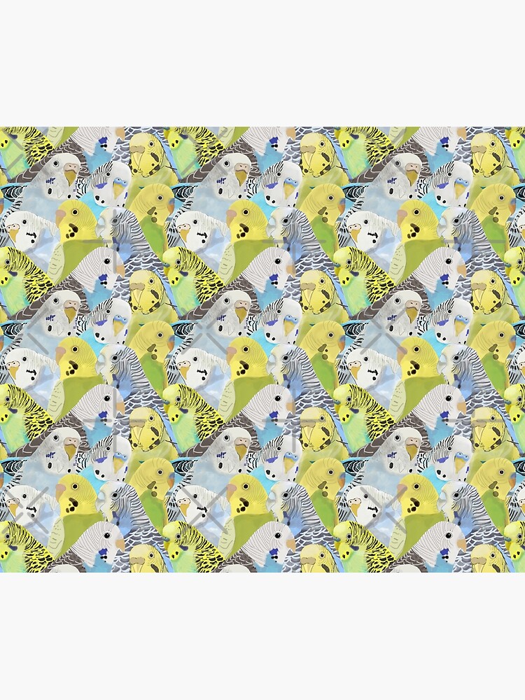 Thumbnail 6 of 6, Throw Blanket, Budgie Parakeets designed and sold by amymh.