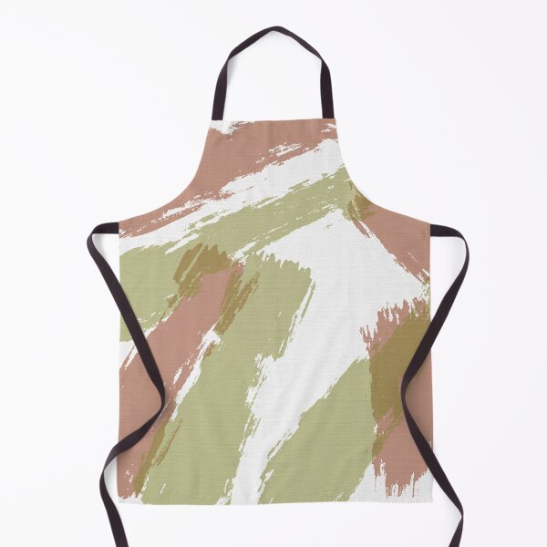 Item preview, Brush Strokes Mushroom and Gum Leaf Green designed and sold by JillyBeanDesign.