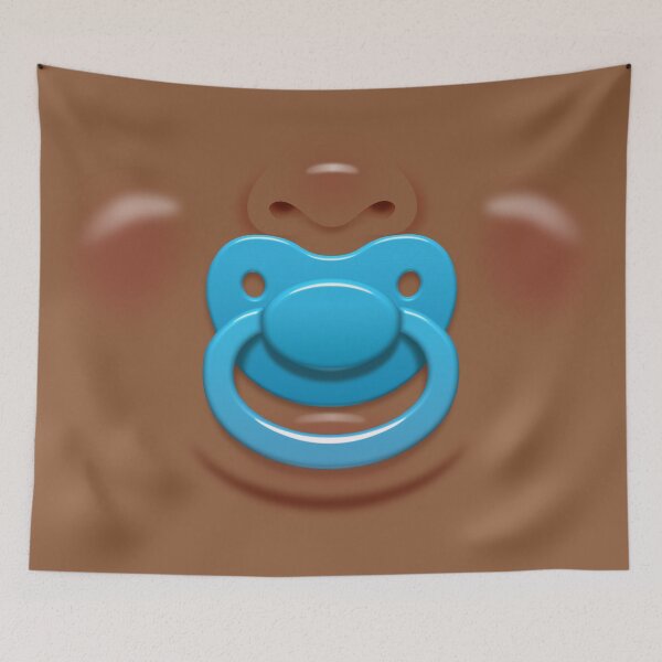 Item preview, Baby face with blue pacifier/dummy - skin 2 designed and sold by WJ Design.