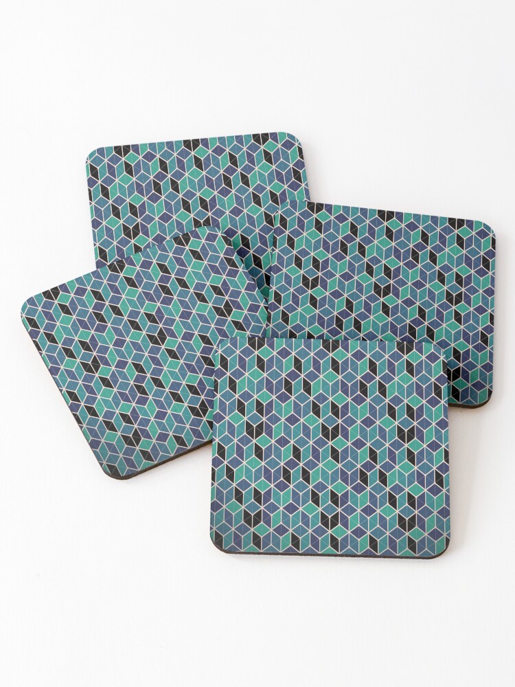 Thumbnail 1 of 5, Coasters (Set of 4), Colourfull tiles designed and sold by powerpointer.