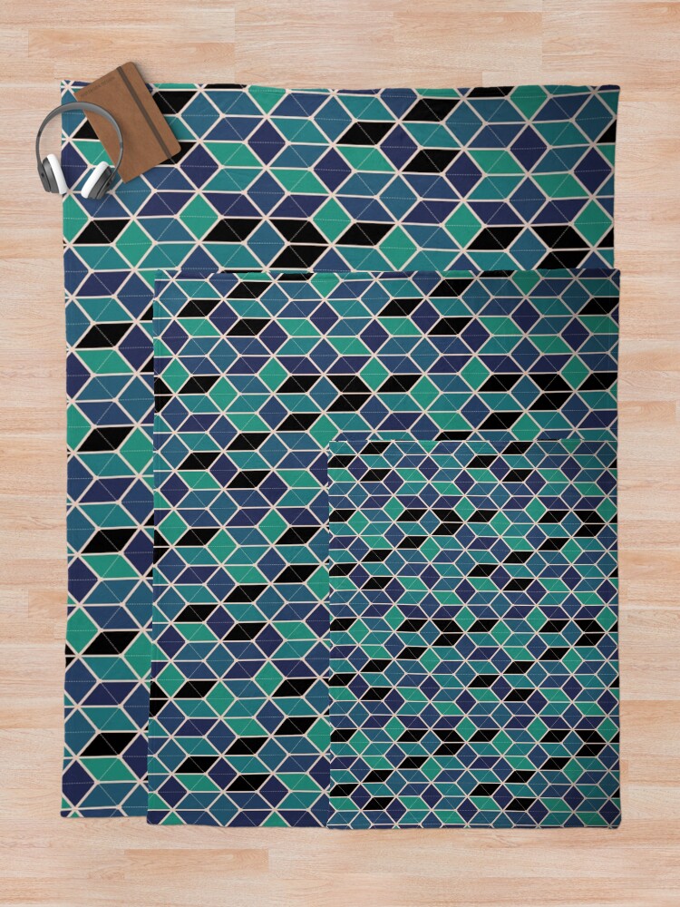 Thumbnail 5 of 6, Throw Blanket, Colourfull tiles  designed and sold by powerpointer.