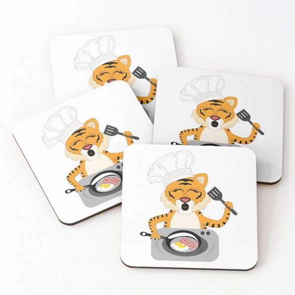 Item preview, Female tiger cooking prepares the breakfast in quarantine days. designed and sold by SGS-.