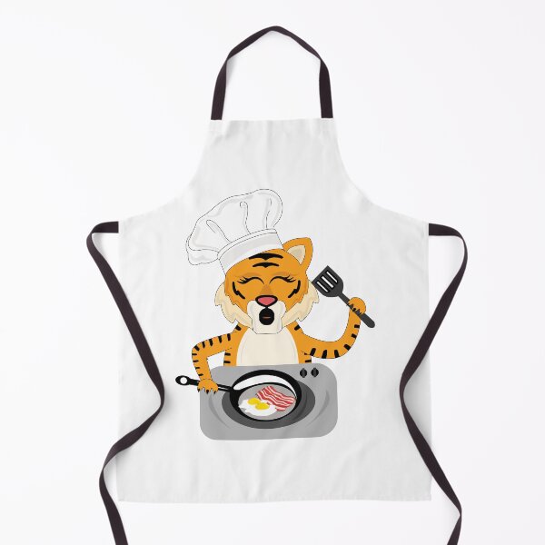 Item preview, Female tiger cooking prepares the breakfast in quarantine days. designed and sold by SGS-.