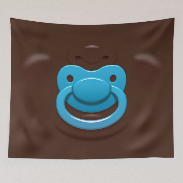 Item preview, Baby face with blue pacifier/dummy - skin 3 designed and sold by WJ Design.
