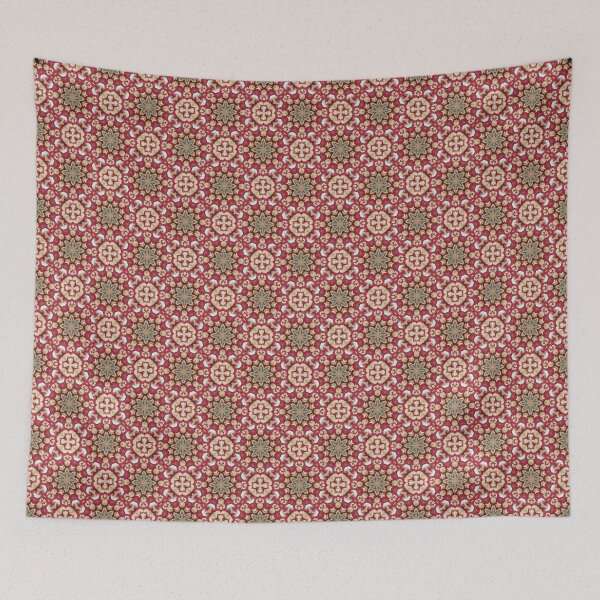 Item preview, Floral Classic repeated pattern, Brown, deep Red, blue. Persian Style 6 designed and sold by Vassia Sarri.