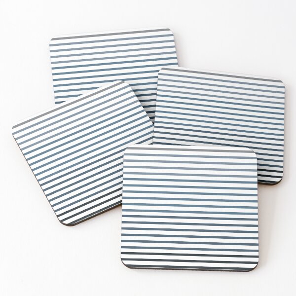 Item preview, Ombré Gradient Stripes Grey Blue  designed and sold by Minnie777.