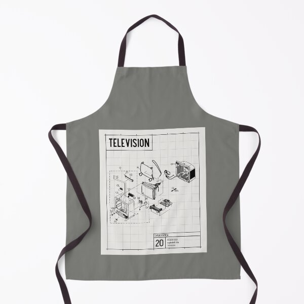 Item preview, Television Tshirt Tee Shirt Vintage Retro Schematic Black and White B&W Cute Funny Kawaii Graphic Cartoony Design for Apparel Accessories Home Decor Skins Totes Bags Wall Art Stickers designed and sold by Rocbebe.