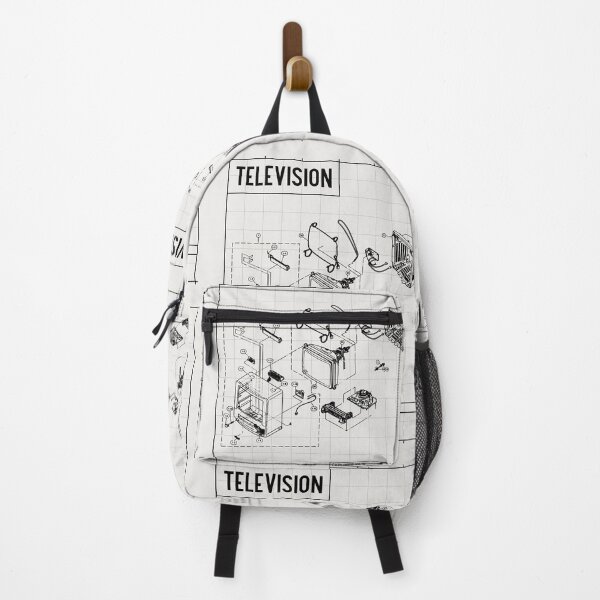 Item preview, Television Tshirt Tee Shirt Vintage Retro Schematic Black and White B&W Cute Funny Kawaii Graphic Cartoony Design for Apparel Accessories Home Decor Skins Totes Bags Wall Art Stickers designed and sold by Rocbebe.