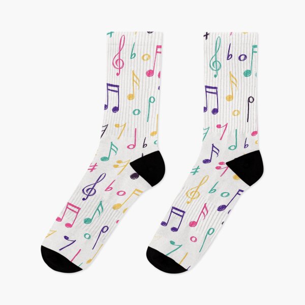 Item preview, Colorful Music Notes Pattern designed and sold by cursotti.