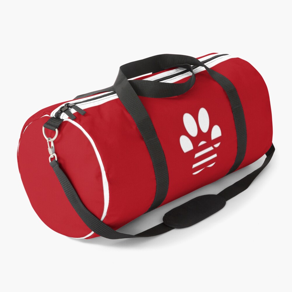 Red Paw Print Duffle Bag