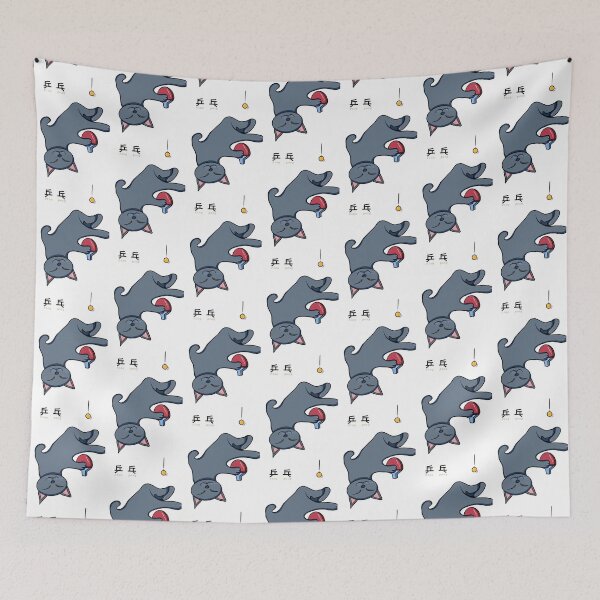 Item preview, Cute Mr. Blue Cat Plays Ping Pong in his sleep designed and sold by TopSailDesigns.