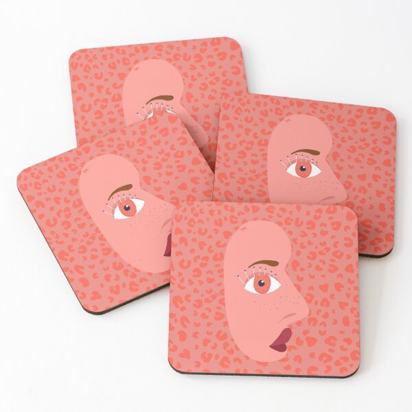 Item preview, red cheetah abstract face designed and sold by SSibilla.