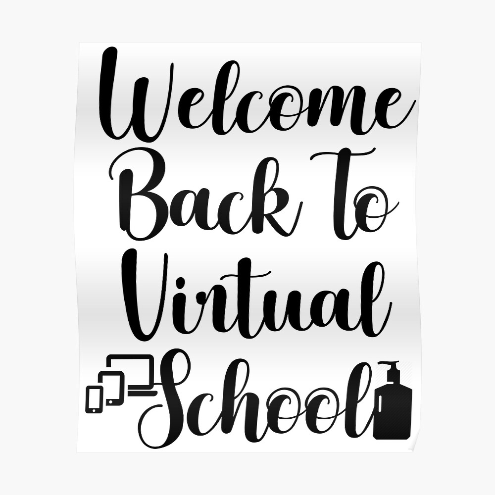 Welcome Back To Virtual School Back To School 21 Gift Ideas For Teachers And Students Mask By Asmz Redbubble