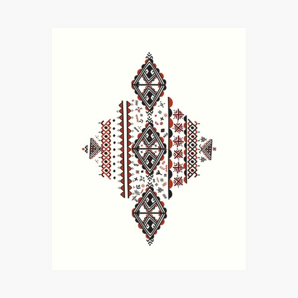 Motif Kabyle Amazigh Impression artistique