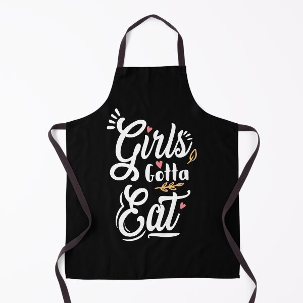 Item preview, Girls Gotta Eat Black Typography designed and sold by Medmac's Designs.