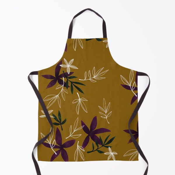 Item preview, Purple on mustard • Nocturnal flora designed and sold by ArmDuno.