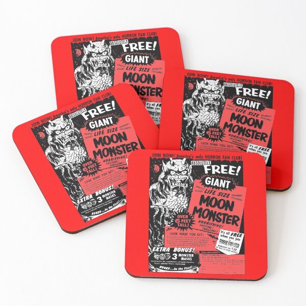 Item preview, GIANT MOON MONSTER - FREE! (HORROR FAN CLUB) designed and sold by ThrowbackAds.