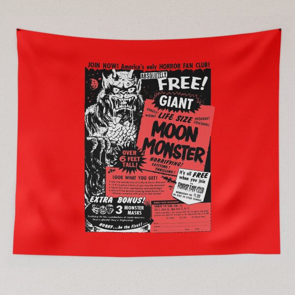 Item preview, GIANT MOON MONSTER - FREE! (HORROR FAN CLUB) designed and sold by ThrowbackAds.