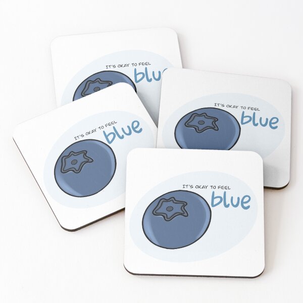 Item preview, ‘It’s okay to feel blue’ berry designed and sold by Gemma Grange.