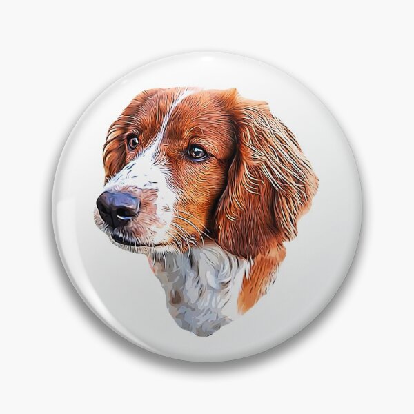 Item preview, Welsh Springer Spaniel Dog Head Art designed and sold by ElegantCat.