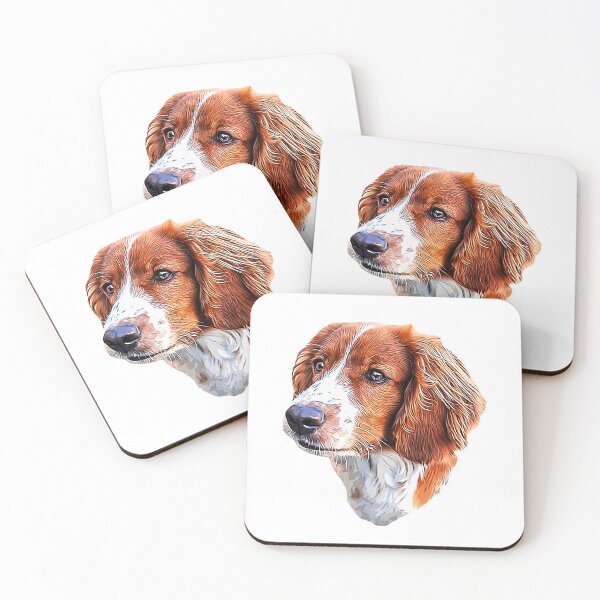 Item preview, Welsh Springer Spaniel Dog Head Art designed and sold by ElegantCat.