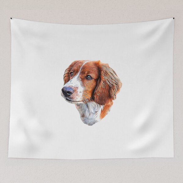 Item preview, Welsh Springer Spaniel Dog Head Art designed and sold by ElegantCat.