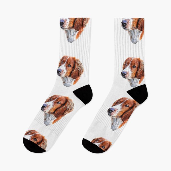 Item preview, Welsh Springer Spaniel Dog Head Art designed and sold by ElegantCat.
