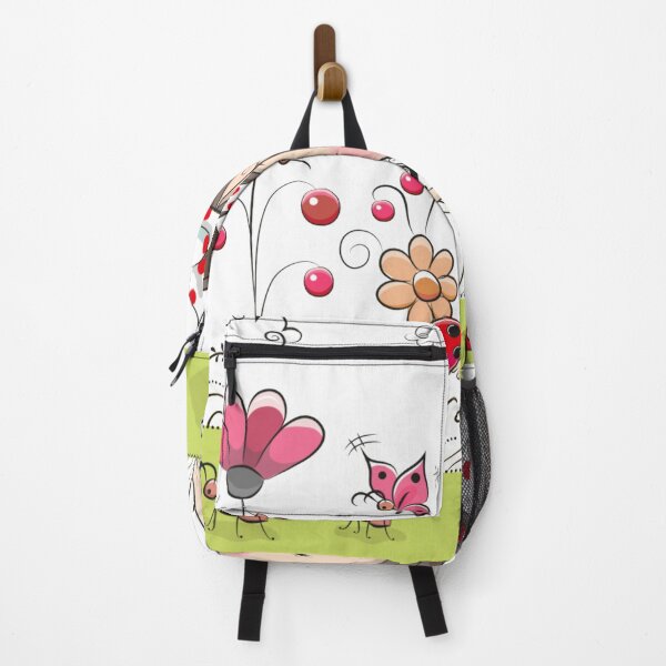 Item preview, flowers little girl, girl and ladybug on hand designed and sold by Halalolo.