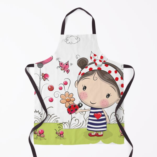 Item preview, flowers little girl, girl and ladybug on hand  designed and sold by Halalolo.