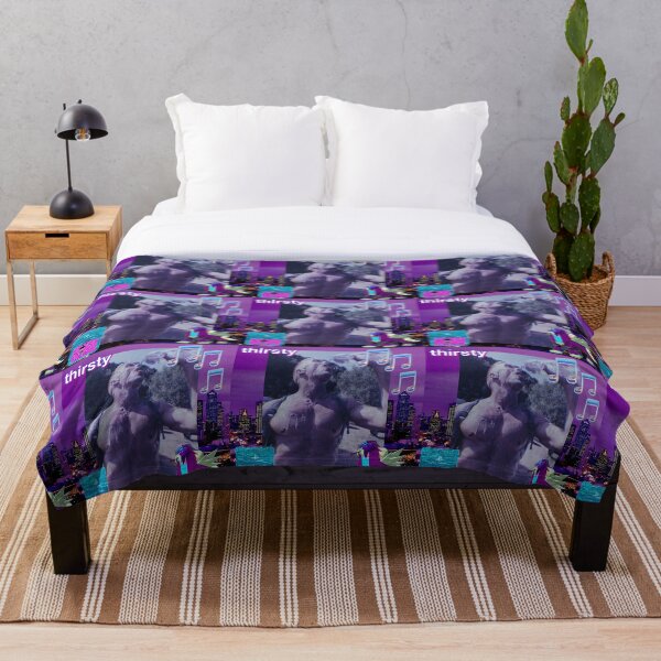 Thirsty Muscle Hunk Throw Blanket