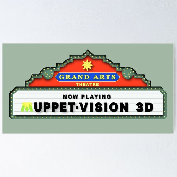 Vista previa del artículo con la obra «Hollywood Studios Muppet Vision 3D», diseñado y vendido por TYPhoenicians.