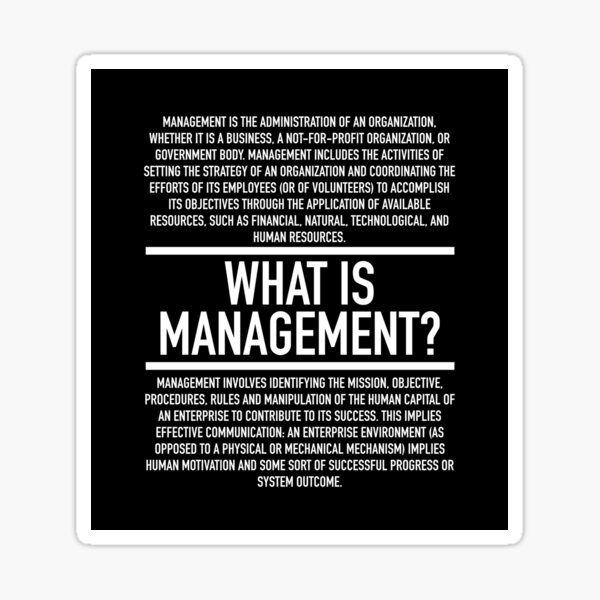 what-is-management-manager-definition-sticker-for-sale-by