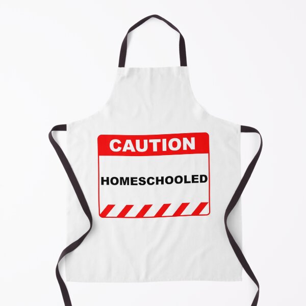 Item preview, Funny Human Caution Sign Homeschooled - Red and White designed and sold by ColorMeHappy123.