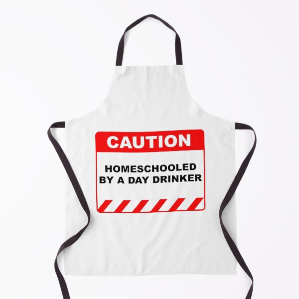 Item preview, Funny Human Caution Sign Homeschooled by A Day Drinker - Red and White designed and sold by ColorMeHappy123.