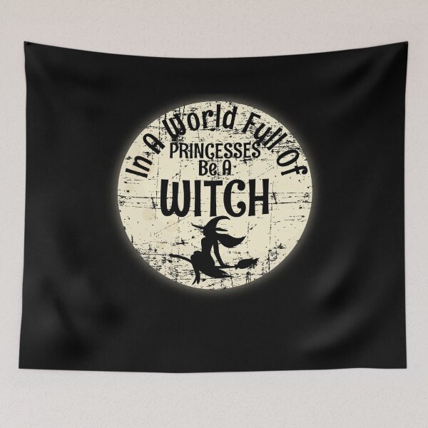 Item preview, In A World Full Of Princesses Be A Witch Halloween Black Cat designed and sold by Bourini.