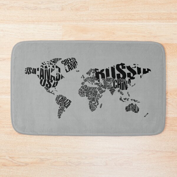 Item preview, World Map Typography designed and sold by AwesomeProject.