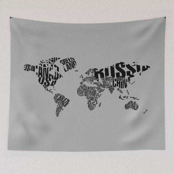 Item preview, World Map Typography designed and sold by AwesomeProject.