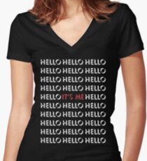 Hello, it's me. (II) - Adele Women's Fitted V-Neck T-Shirt