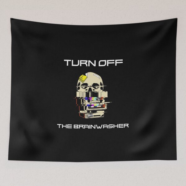 Item preview, Turn Off The Brainwasher Television Theme Design designed and sold by SanZal.