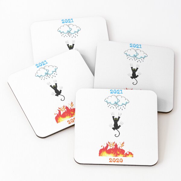 Item preview, The cat runs from the hell of 2020 designed and sold by ellis-vinyasa.