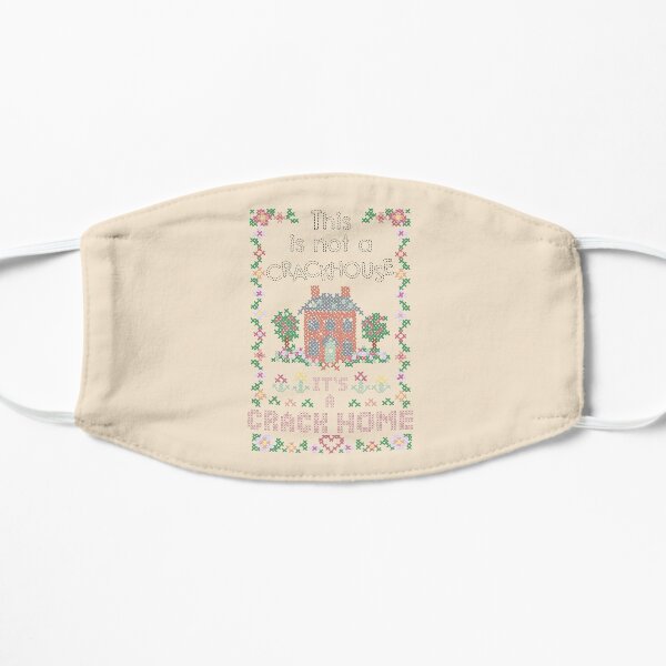 A Crack Home - cross stitch embroidery Mask