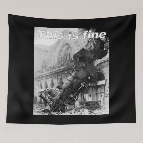 Item preview, This is fine - Train wreck at Montparnasse Station, Paris, France, 1895 designed and sold by greg5000.