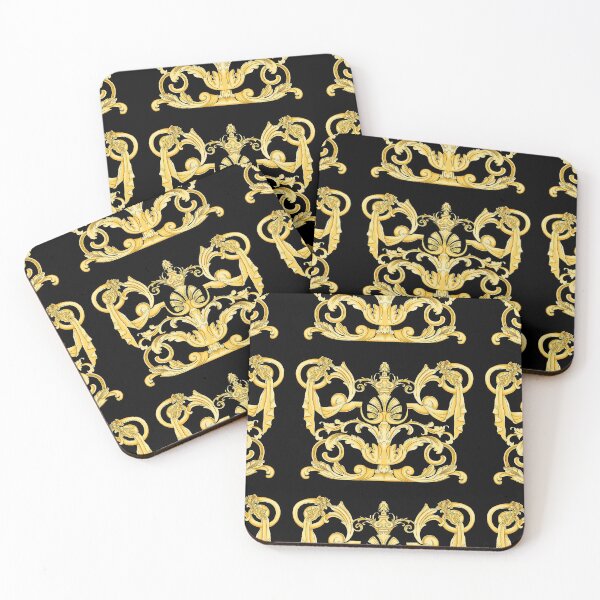 Item preview, Golden Meander Baroque Prints Greek ornament Meandros VINTAGE  designed and sold by BubblynBloom.