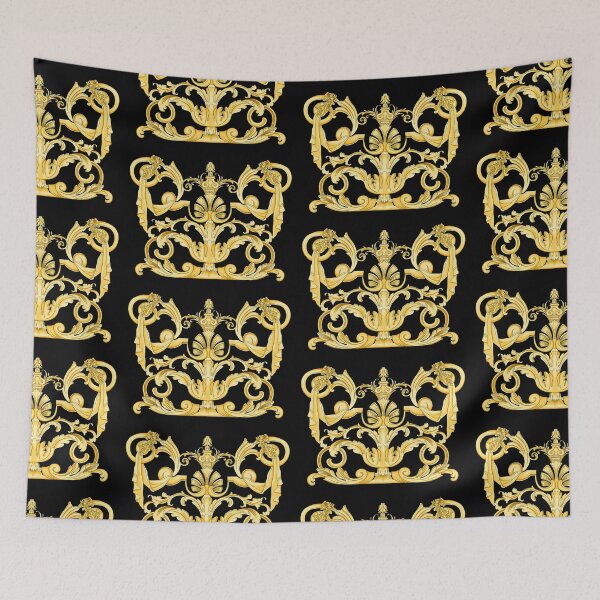 Item preview, Golden Meander Baroque Prints Greek ornament Meandros VINTAGE  designed and sold by BubblynBloom.