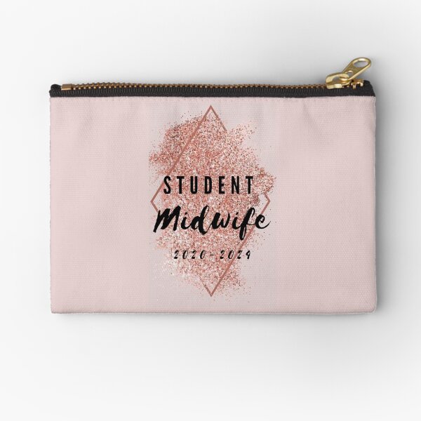 Sparkly Student Midwife 2020-2024 Zipper Pouch
