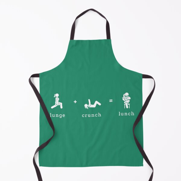 Item preview, Lunge + Crunch = Lunch - Funny Women Gym Shirt designed and sold by happiBod.