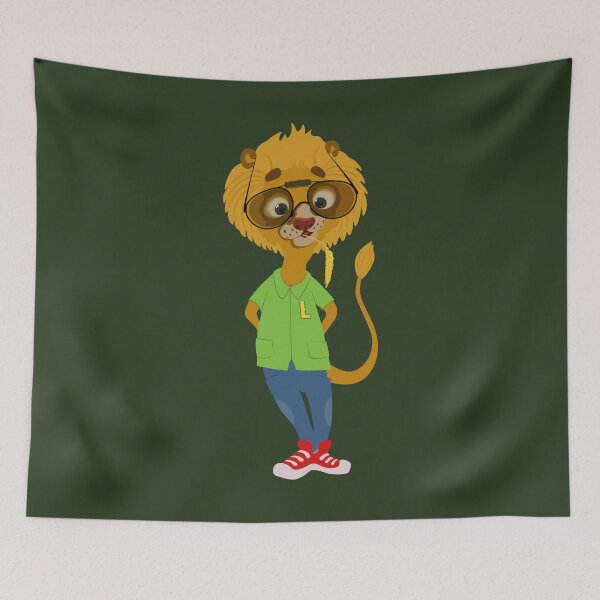 Item preview, lion cub with glasses designed and sold by M-gin.