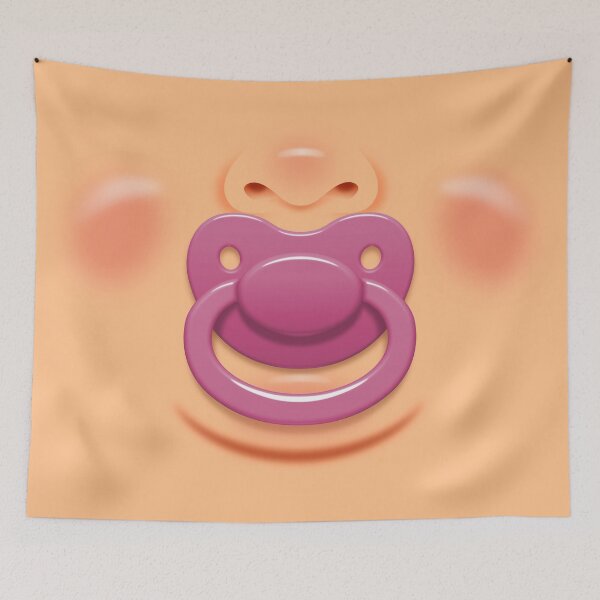 Item preview, Baby face with pink pacifier/dummy - skin 0 designed and sold by WJ Design.