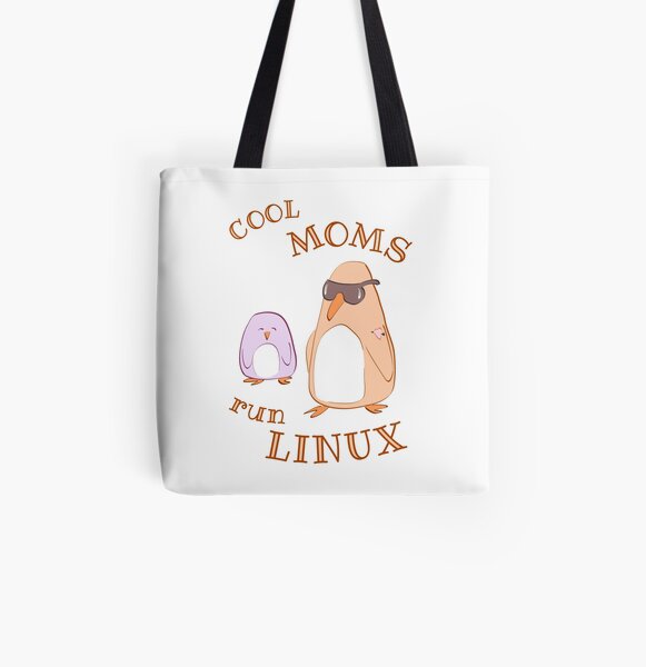 Cool Moms Run Linux All Over Print Tote Bag