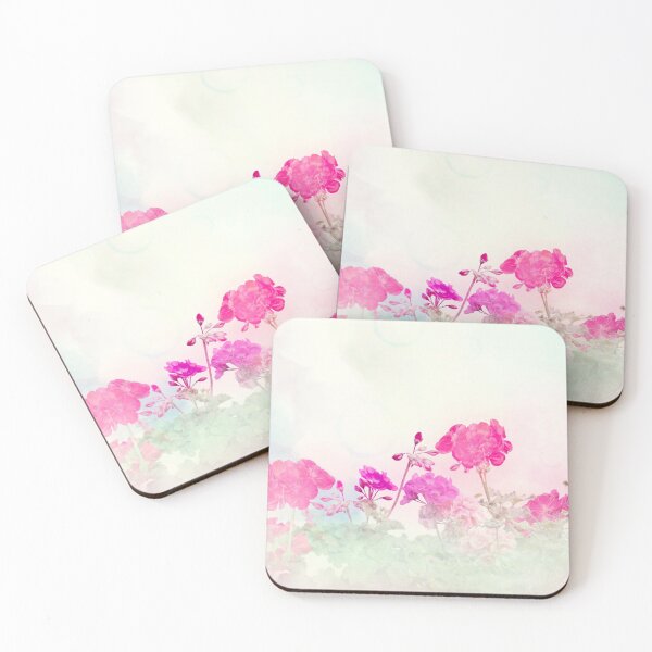 Item preview, Spring floral composition made with colorful flowers on light pastel background. Geranium flowers. designed and sold by svetlanna.